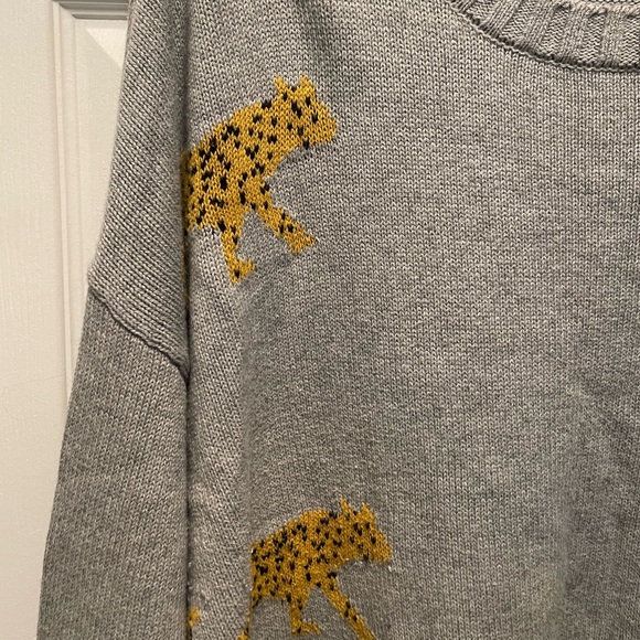 Rails Gray Crewneck Jungle Cat Perci Sweater - Picture 4 of 8